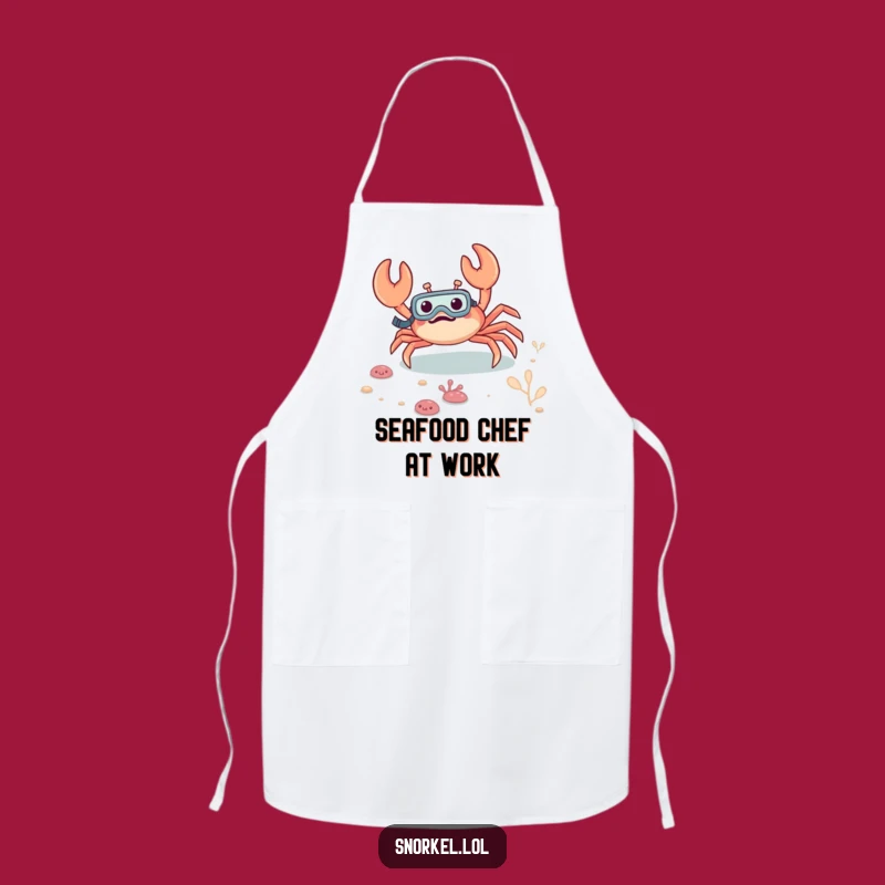 Funny Excited Crab Snorkeling Apron: Kitchen Fun Underwater Gift