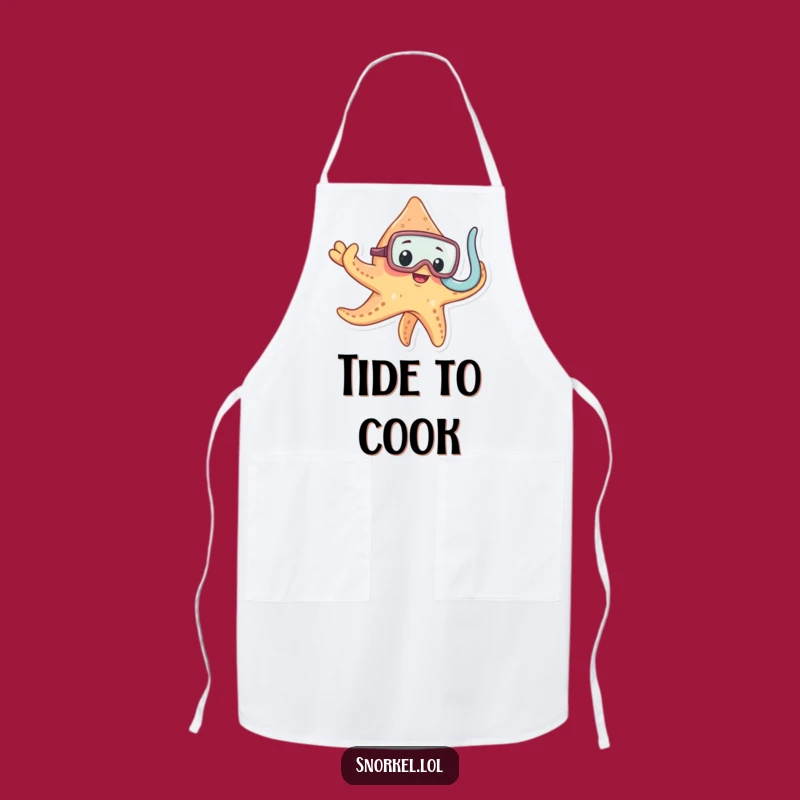 Funny Starfish Snorkel Apron: Chef Starfish Cooking Up Fun, Hilarious Kitchen Gift