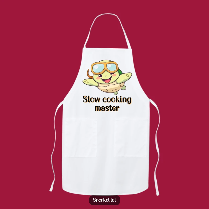 Funny Turtle Snorkel Apron: Kitchen Fun & Happy Chef Gift