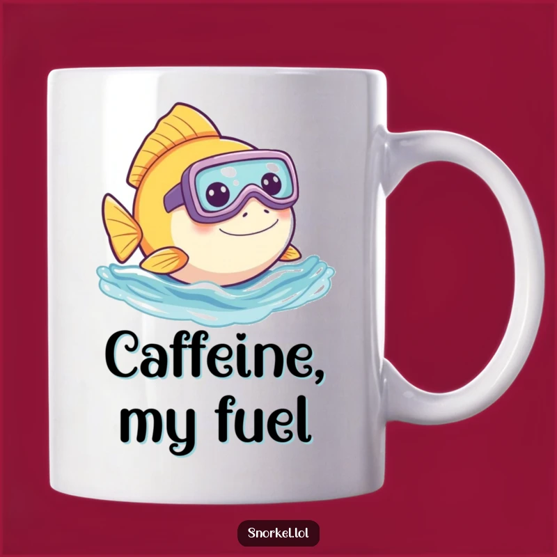 Funny Fish Snorkel Mug: Playful Peek Fish Design Perfect for a Hilarious Gift!