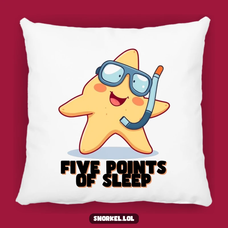 Funny Starfish Snorkeler Pillow: Comfy Beach Dreams, Perfect Gift!
