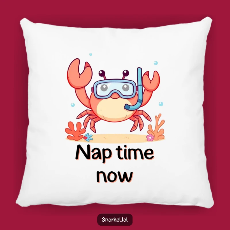 Funny Crab Snorkel Pillow: Soft Waving Crab Cushion for a Hilarious Gift!