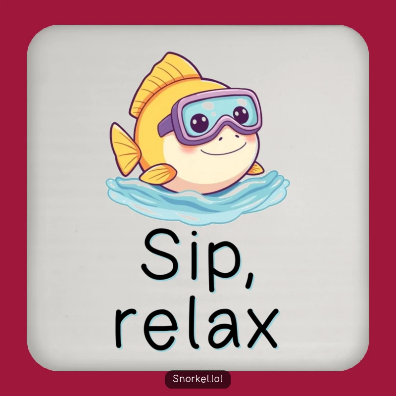 Funny Fish Snorkel Coasters: Playful Fish Art Pack for a Hilarious Gift!