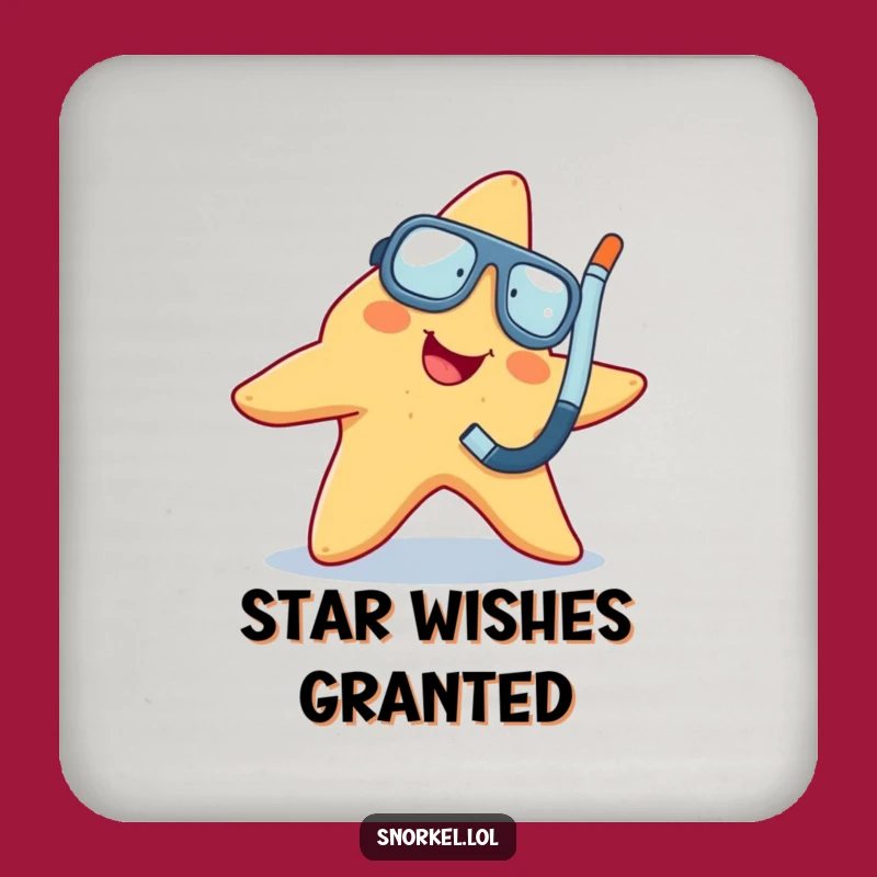 Funny Starfish Snorkeler Coasters: Protect Surfaces with Fun, Perfect Gift!