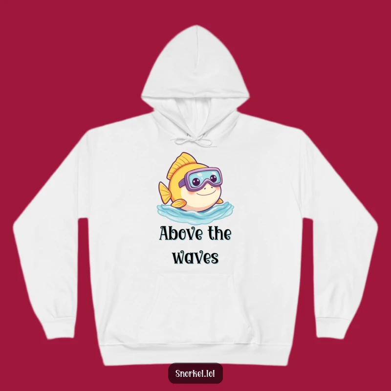 Funny Fish Snorkel Hoodie: Cozy Peek Fish Design for a Hilarious Gift!