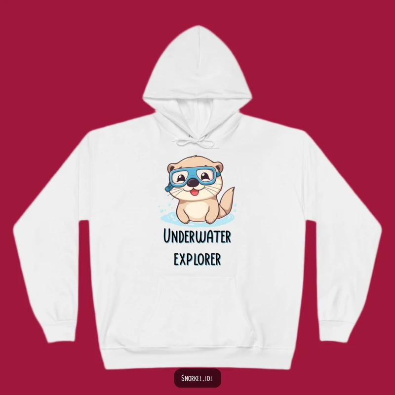 Funny Otter Snorkel Hoodie: Cozy Swimmer Otter Design for a Hilarious Gift!