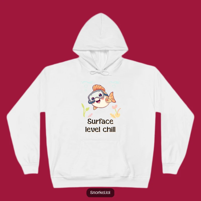 Funny Fish Snorkeler Hoodie: Cozy Adventures, Perfect Gift!