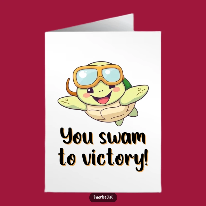Free Printable Turtle Snorkel Congrats Card - Joyful Downloadable Achievement Gift!