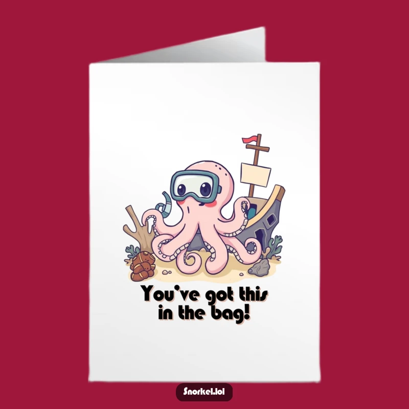 Free Printable Congratulations Card: Octopus Shipwreck Explorer - Funny Downloadable Gift