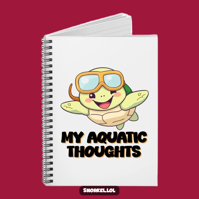 Funny Turtle Snorkel Notebook: Journal & Happy Swimmer Gift