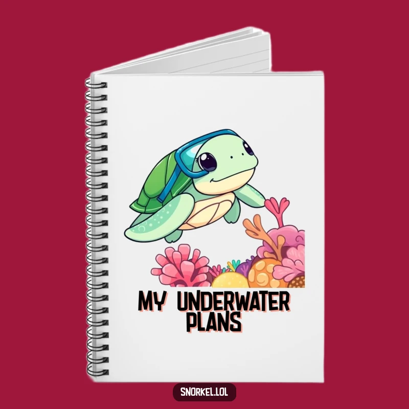 Funny Turtle Snorkeler Notebook: Jot Down Discoveries, Perfect Gift!