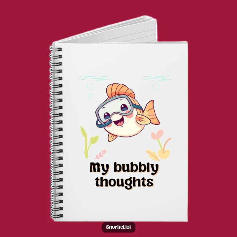 Funny Fish Snorkeler Notebook: Jot Down Ocean Ideas, Perfect Gift!
