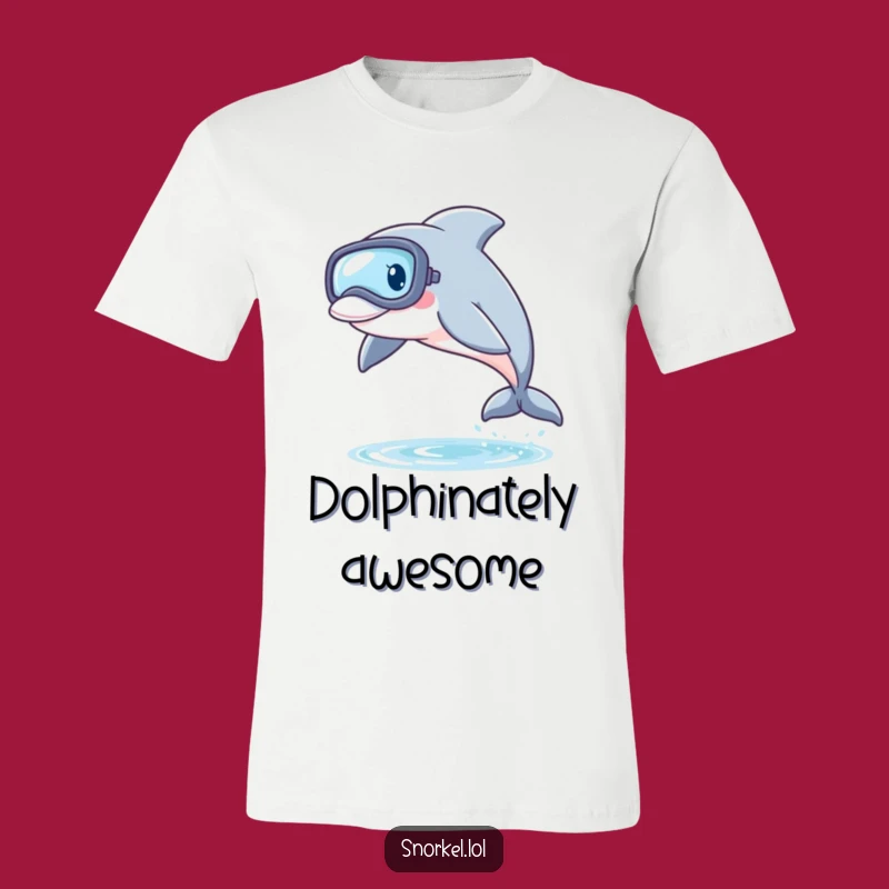 Funny Dolphin Snorkel Tee: Energetic Shirt & Playful Ocean Gift