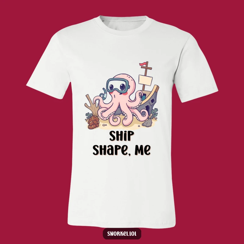 Funny Octopus Snorkel T-Shirt: Delighted Deep Sea Explorer, Comical Ocean Gift