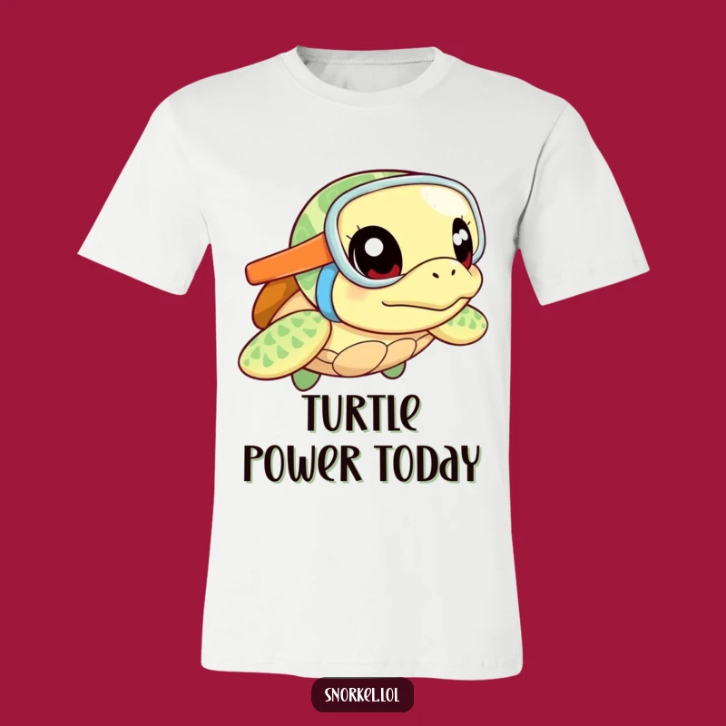 Funny Turtle Snorkel T-Shirt: Excited Sea Turtle Design for a Hilarious Gift!