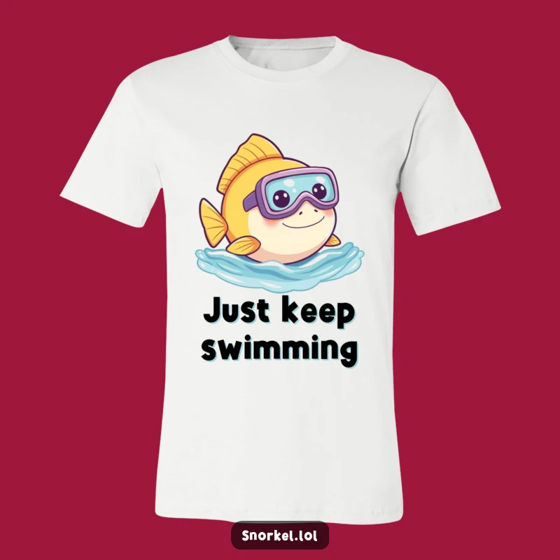 Funny Fish Snorkel T-Shirt: Playful Peek Design for a Hilarious Gift!