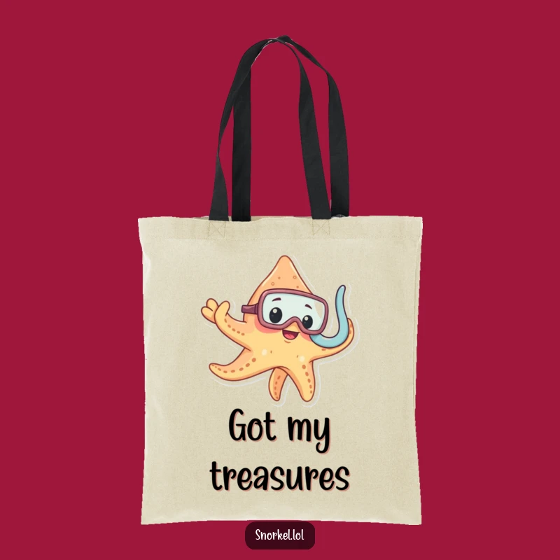 Funny Starfish Snorkel Tote Bag: Carry Your Fun, Quirky Beach Essential Gift